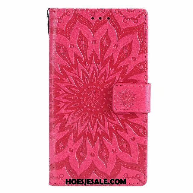 Sony Xperia L2 Hoesje Hoes Kaart Roze Bloemen Patroon Sale