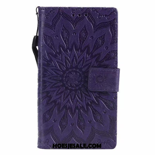 Sony Xperia L2 Hoesje Hoes Kaart Roze Bloemen Patroon Sale