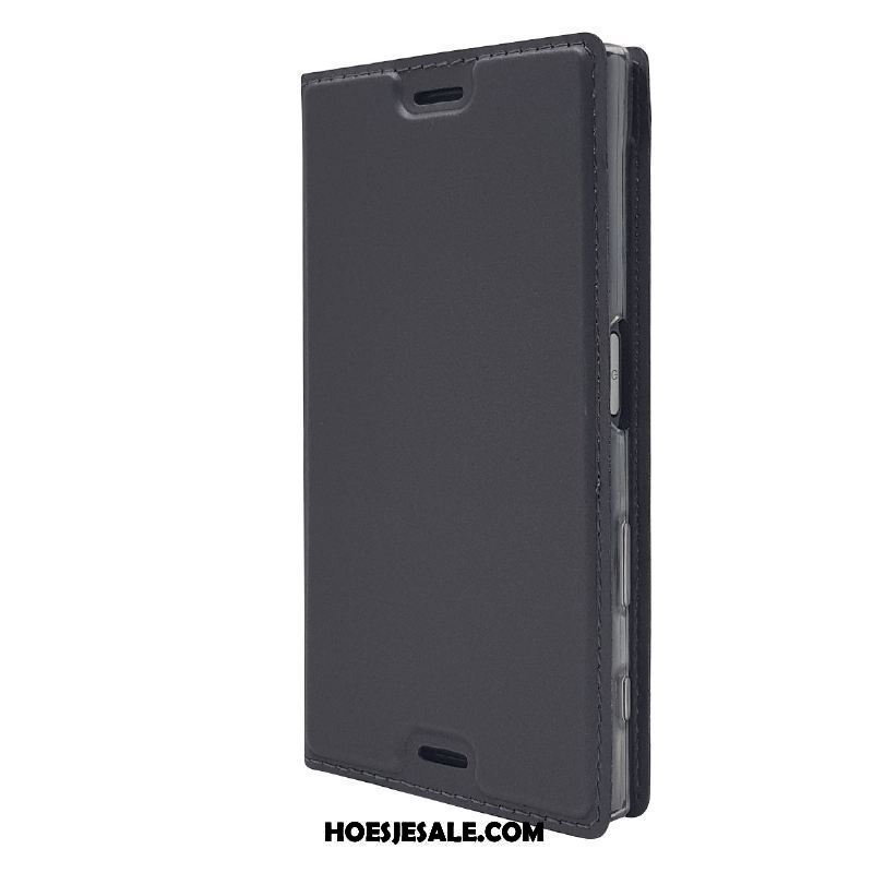 Sony Xperia L2 Hoesje Leren Etui Nieuw Anti-fall Donkerblauw Mobiele Telefoon Sale