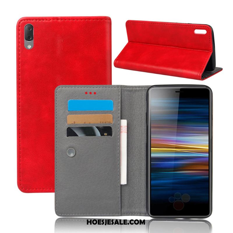 Sony Xperia L3 Hoesje Rood Mobiele Telefoon Kwaliteit Leer All Inclusive Korting