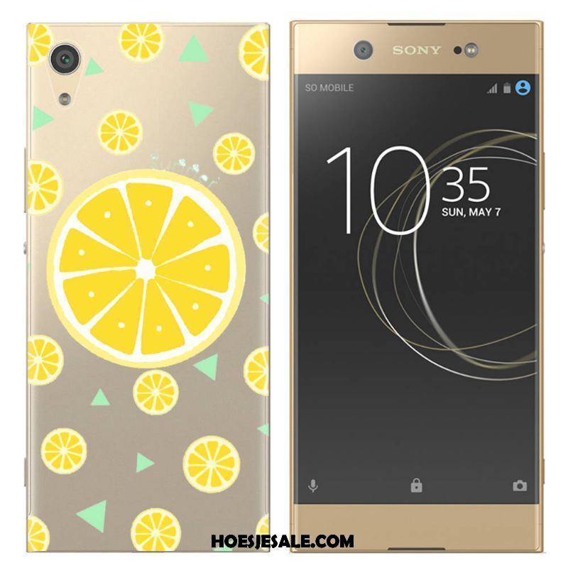 Sony Xperia Xa Hoesje Fruit Spotprent Geel Siliconen Scheppend Goedkoop