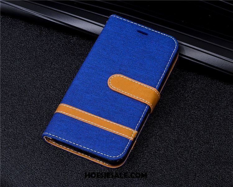 Sony Xperia Xa1 Hoesje Hoes Blauw Leren Etui Mobiele Telefoon Bescherming