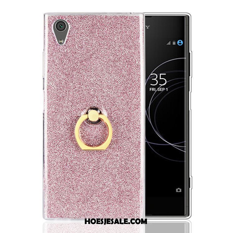 Sony Xperia Xa1 Plus Hoesje Bescherming Anti-fall Ring Hoes Roze Goedkoop