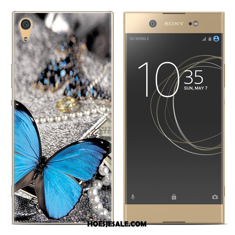 Sony Xperia Xa1 Plus Hoesje Geschilderd Luipaard Hoes Siliconen Zacht Sale