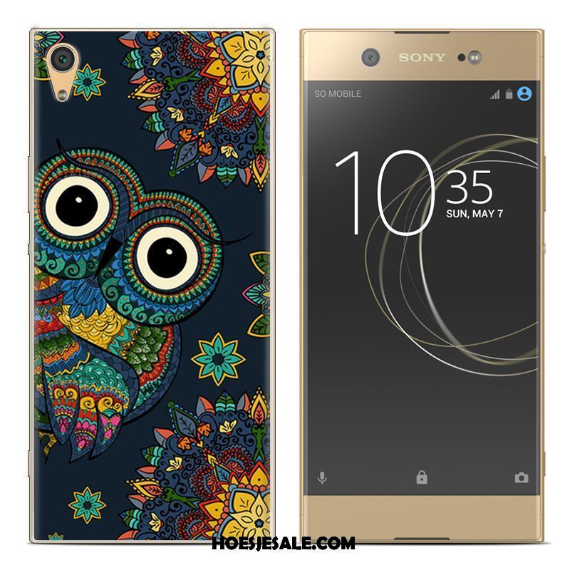 Sony Xperia Xa1 Plus Hoesje Geschilderd Luipaard Hoes Siliconen Zacht Sale