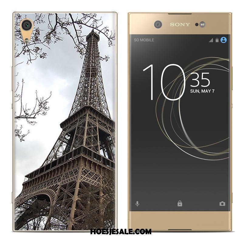 Sony Xperia Xa1 Plus Hoesje Geschilderd Luipaard Hoes Siliconen Zacht Sale