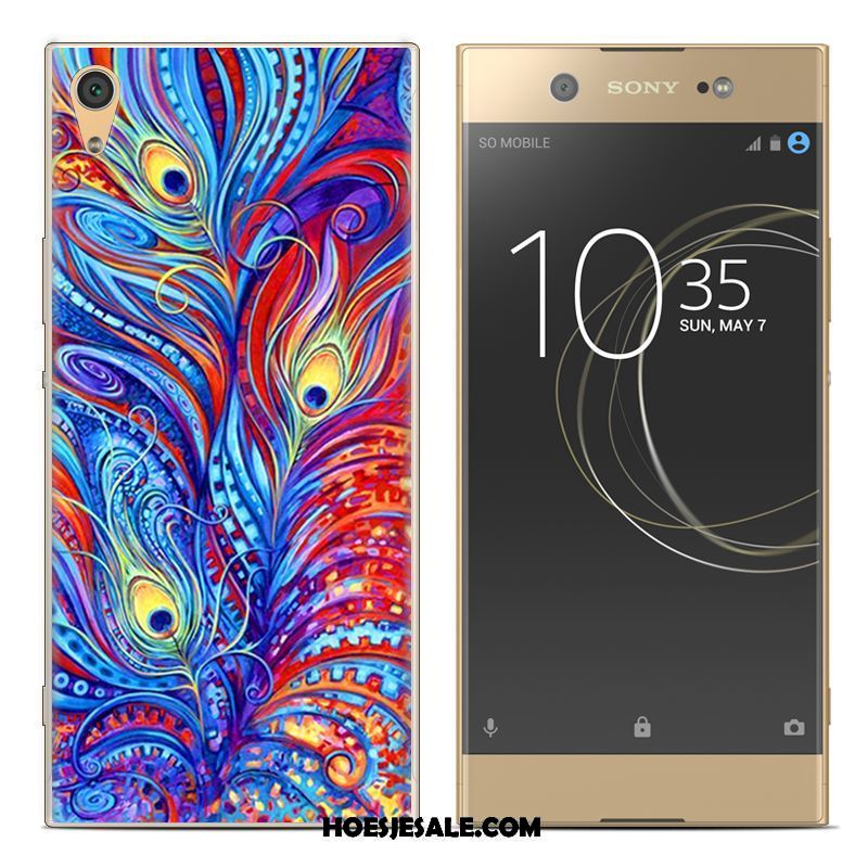 Sony Xperia Xa1 Plus Hoesje Geschilderd Luipaard Hoes Siliconen Zacht Sale