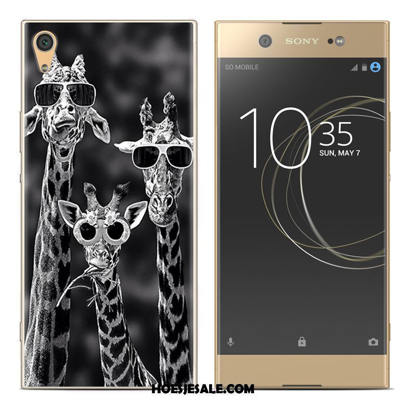 Sony Xperia Xa1 Plus Hoesje Geschilderd Luipaard Hoes Siliconen Zacht Sale