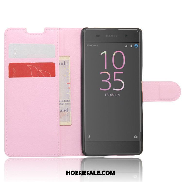 Sony Xperia Xa1 Plus Hoesje Mobiele Telefoon Bescherming Groen Leren Etui Kaart Sale