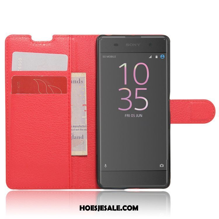 Sony Xperia Xa1 Plus Hoesje Mobiele Telefoon Bescherming Groen Leren Etui Kaart Sale