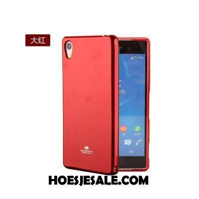 Sony Xperia Xa1 Plus Hoesje Mobiele Telefoon Hoes Zacht Rood Roze