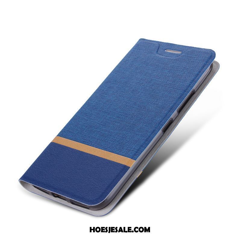 Sony Xperia Xa1 Ultra Hoesje Blauw Leren Etui Hoes Bescherming Mobiele Telefoon Winkel