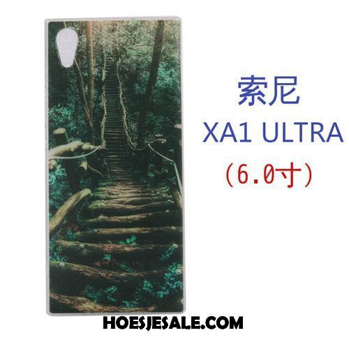 Sony Xperia Xa1 Ultra Hoesje Mobiele Telefoon Purper Hoes Siliconen Spotprent Kopen