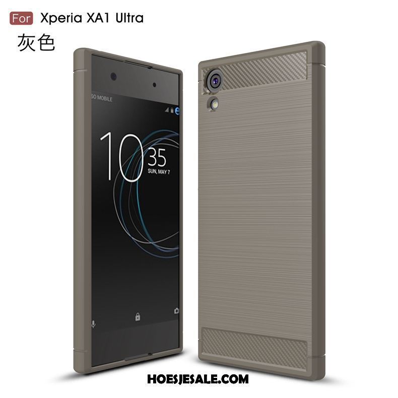 Sony Xperia Xa1 Ultra Hoesje Zacht Rood All Inclusive Fiber Mobiele Telefoon Goedkoop