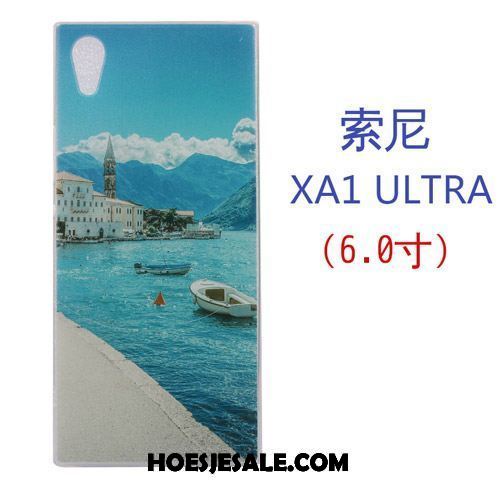 Sony Xperia Xa1 Ultra Hoesje Zacht Spotprent Siliconen Wit Scheppend Goedkoop