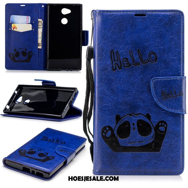 Sony Xperia Xa2 Hoesje Mobiele Telefoon Folio Trend Anti-fall Blauw Sale