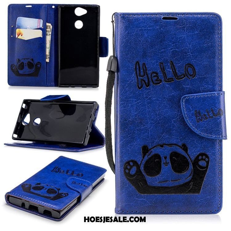 Sony Xperia Xa2 Hoesje Mobiele Telefoon Folio Trend Anti-fall Blauw Sale