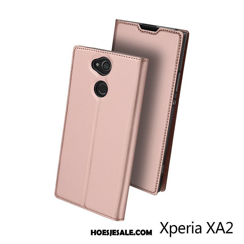 Sony Xperia Xa2 Hoesje Mobiele Telefoon Goud Trend Anti-fall Kaart Goedkoop