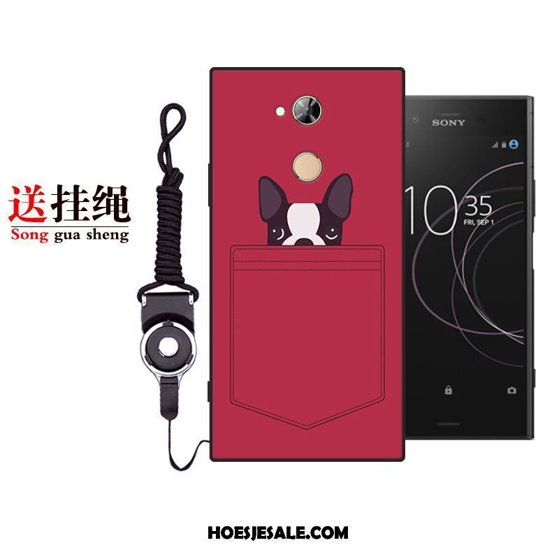 Sony Xperia Xa2 Plus Hoesje Anti-fall Siliconen Rood Zacht Bescherming Korting