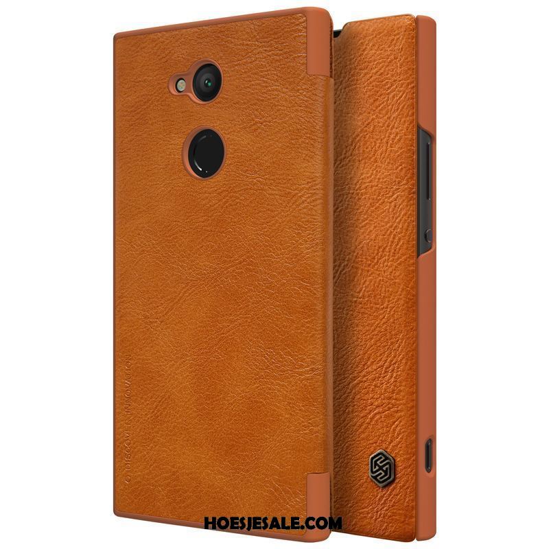 Sony Xperia Xa2 Ultra Hoesje Folio Rood Mobiele Telefoon Leren Etui Goud Online