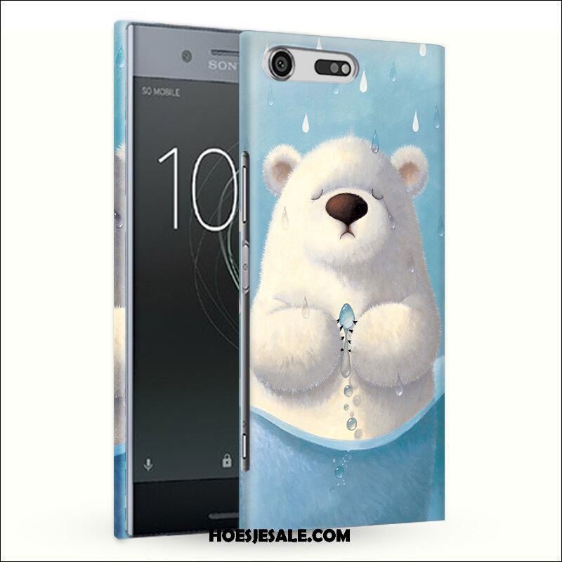 Sony Xperia Xz Premium Hoesje Zijde Hard Kat Blauw Mobiele Telefoon Kopen