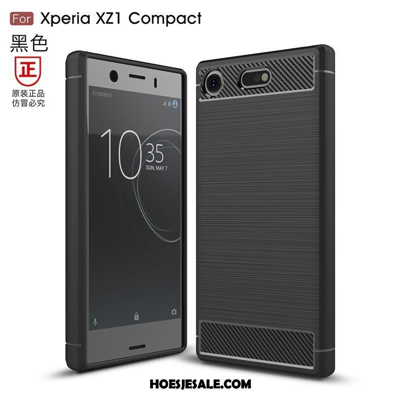 Sony Xperia Xz1 Compact Hoesje Eenvoudige Siliconen Hoes Mobiele Telefoon Zacht