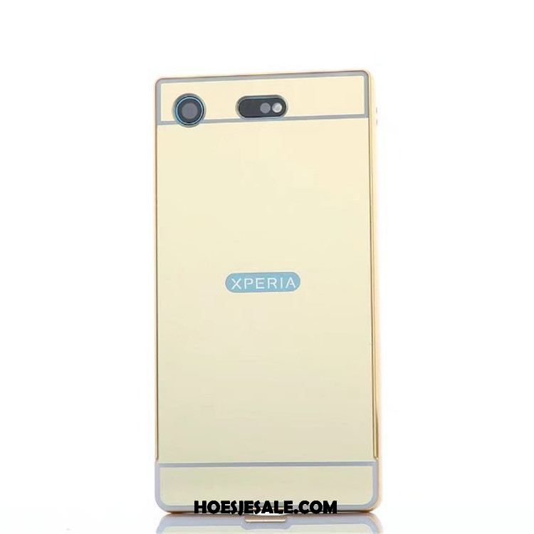 Sony Xperia Xz1 Compact Hoesje Goud Metaal Hoes Omlijsting Mobiele Telefoon Sale