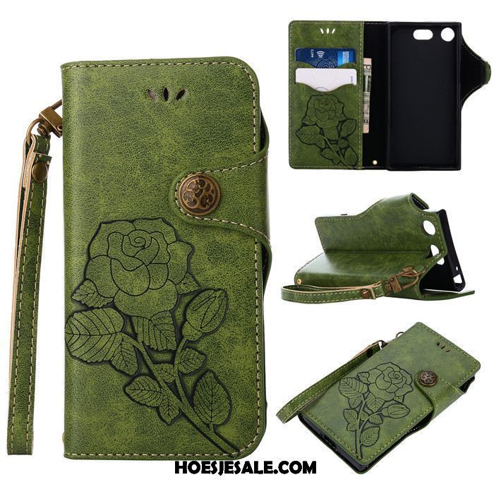 Sony Xperia Xz1 Compact Hoesje Hoes Bescherming Clamshell Groen Mobiele Telefoon Sale