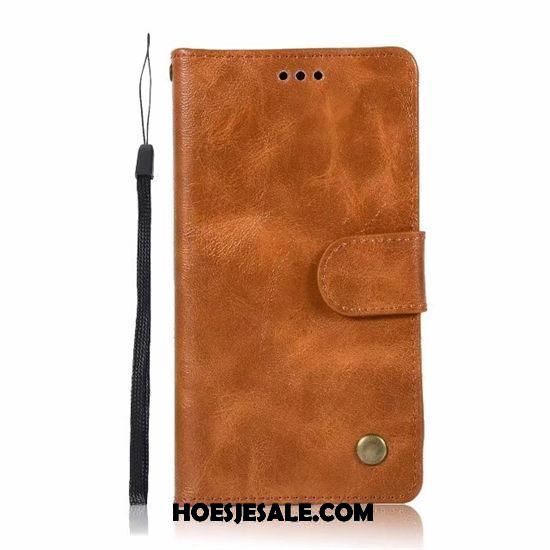 Sony Xperia Xz1 Compact Hoesje Mobiele Telefoon Grijs Vintage Hoes Leren Etui Sale