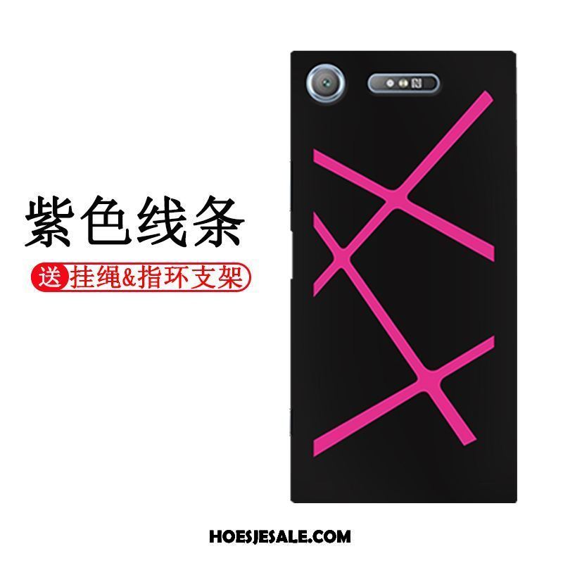 Sony Xperia Xz1 Hoesje Eenvoudige Zwart Siliconen Anti-fall Mobiele Telefoon Goedkoop