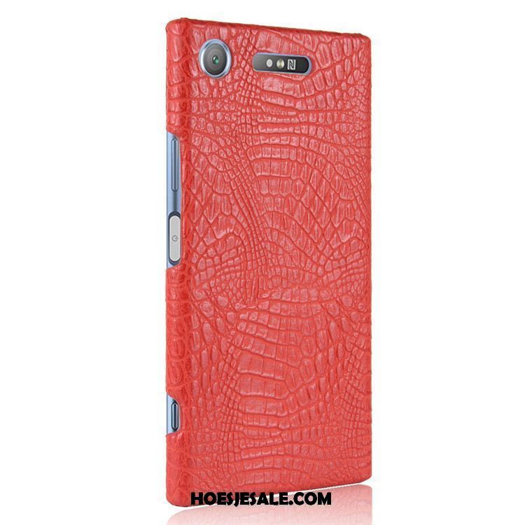 Sony Xperia Xz1 Hoesje Hard Krokodil Hoes Bescherming Vintage Online