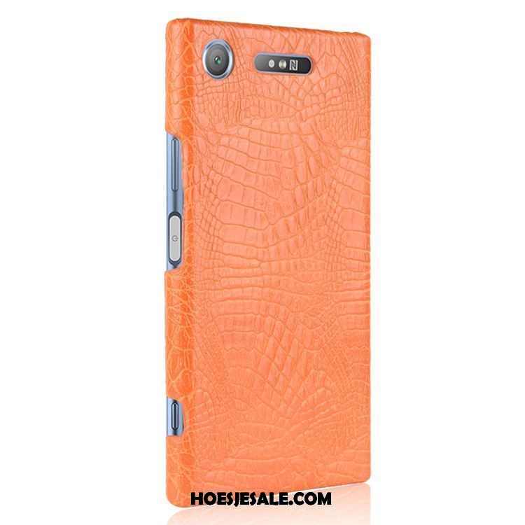 Sony Xperia Xz1 Hoesje Hard Krokodil Hoes Bescherming Vintage Online