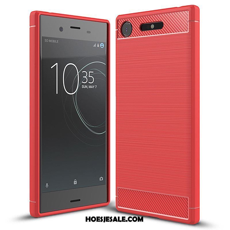 Sony Xperia Xz1 Hoesje Mobiele Telefoon Zacht Rood Siliconen Hoes Online