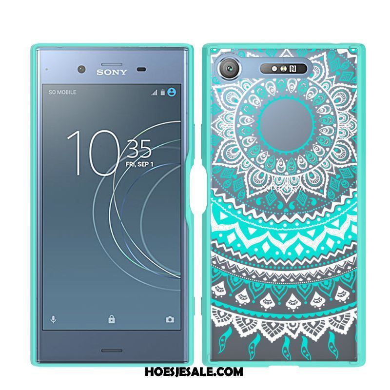 Sony Xperia Xz1 Hoesje Persoonlijk Geschilderd Zijde Roze Omlijsting Korting