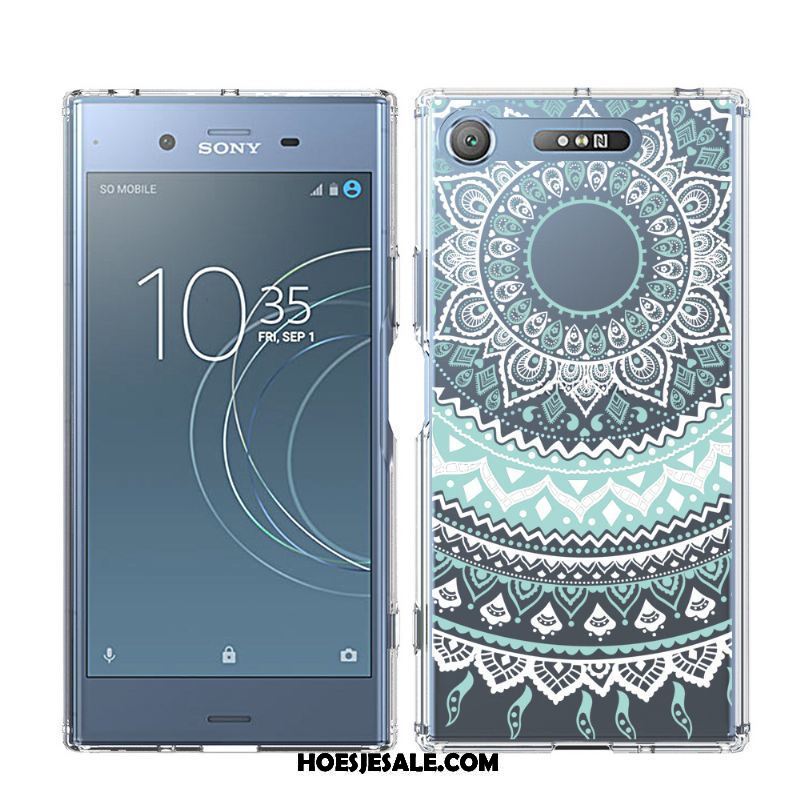 Sony Xperia Xz1 Hoesje Persoonlijk Geschilderd Zijde Roze Omlijsting Korting