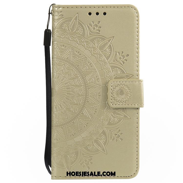 Sony Xperia Xz1 Hoesje Zacht Leren Etui Hoes Goud Mobiele Telefoon Sale