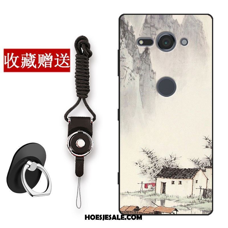 Sony Xperia Xz2 Compact Hoesje Eenvoudige Donkerblauw All Inclusive Bescherming Hoes Kopen