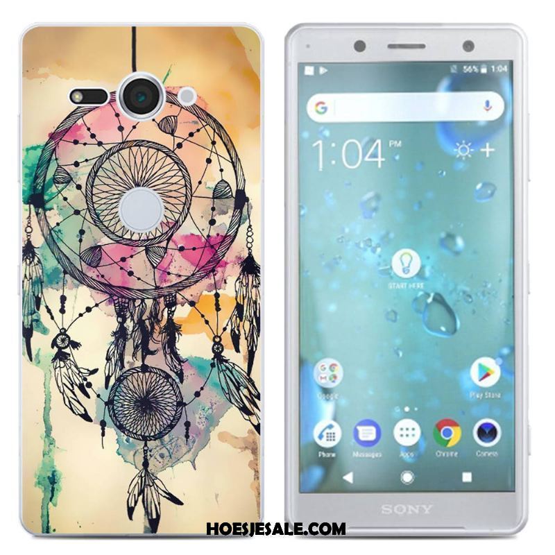 Sony Xperia Xz2 Compact Hoesje Scheppend Siliconen Hoes Geel Mobiele Telefoon Kopen