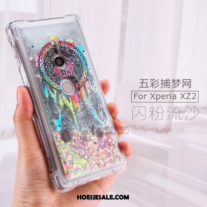 Sony Xperia Xz2 Hoesje Drijfzand Zacht Wit Hoes Anti-fall Winkel