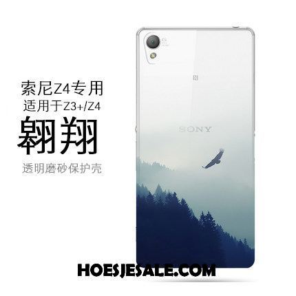 Sony Xperia Z3+ Hoesje Doorzichtig Dun Hoes Blauw Anti-fall Online