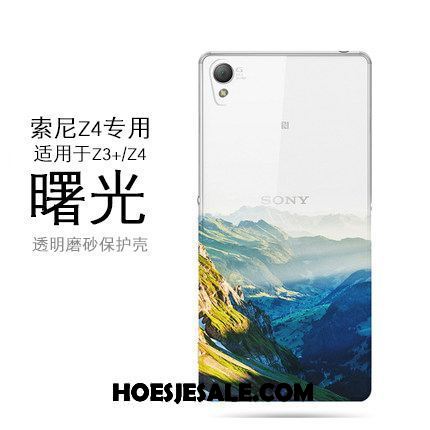 Sony Xperia Z3+ Hoesje Doorzichtig Dun Hoes Blauw Anti-fall Online