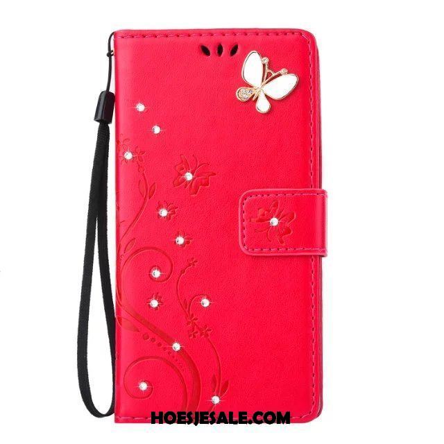 Sony Xperia Z3+ Hoesje Purper Hoes Folio Mobiele Telefoon Leren Etui Goedkoop