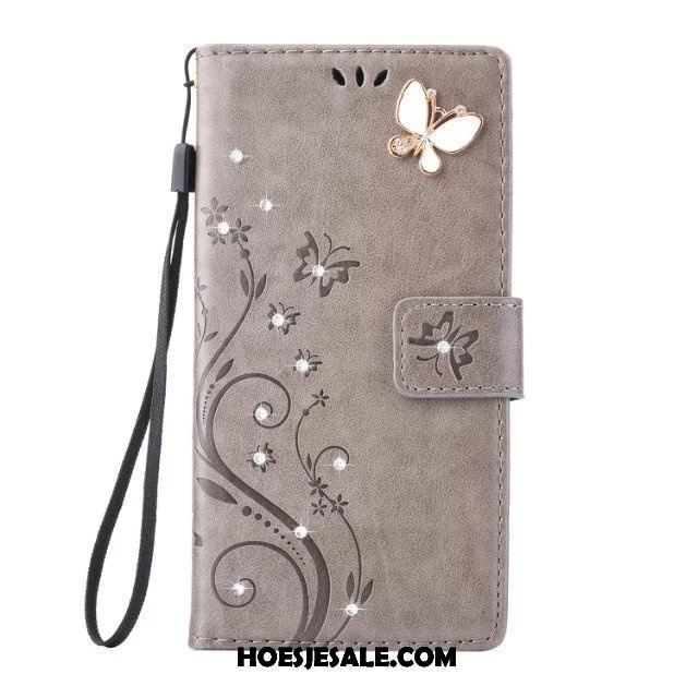 Sony Xperia Z3+ Hoesje Purper Hoes Folio Mobiele Telefoon Leren Etui Goedkoop