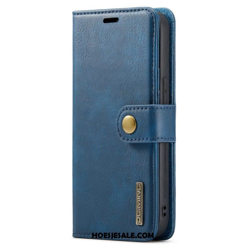 Telefoonhoesje Leren Hoesje voor iPhone 15 Plus Afneembare Schaal Dg.ming