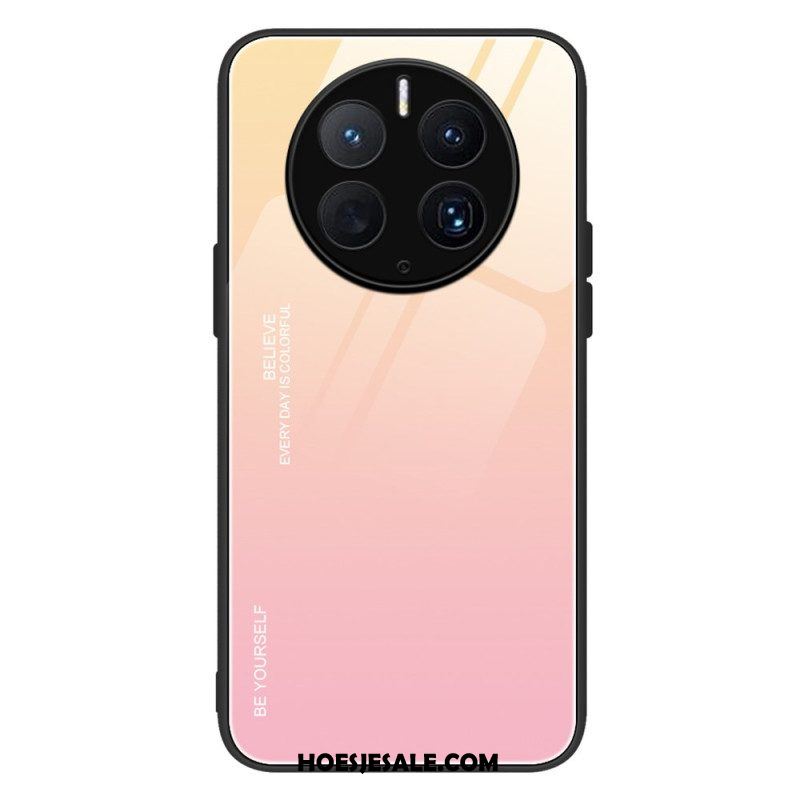 Telefoonhoesje voor Huawei Mate 50 Pro Gehard Glas Wees Jezelf