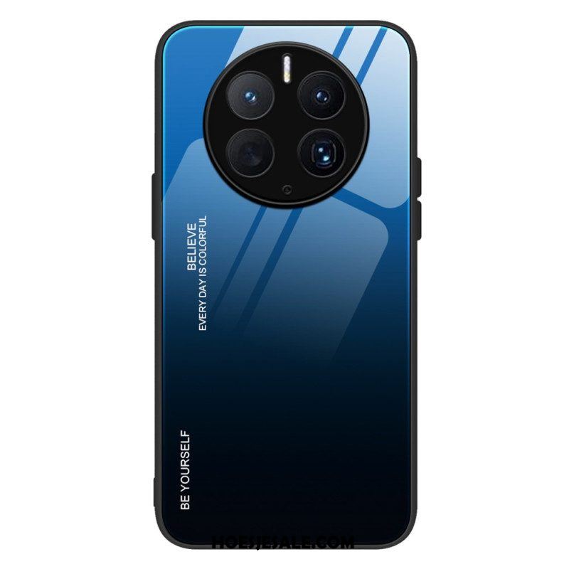 Telefoonhoesje voor Huawei Mate 50 Pro Gehard Glas Wees Jezelf