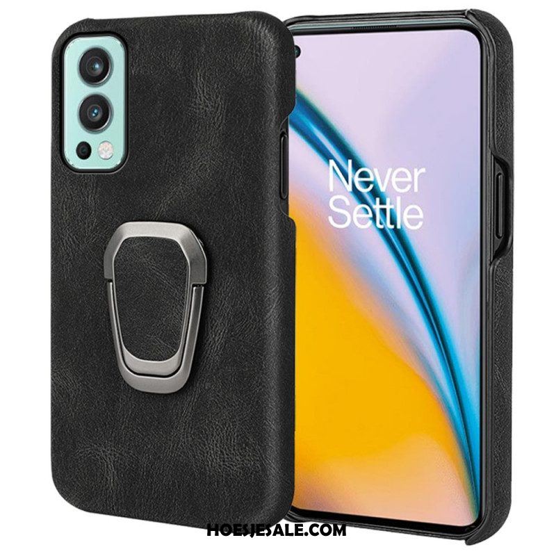 Telefoonhoesje voor OnePlus Nord 2 5G Leather Effect Ring-ondersteuning Nieuwe Kleuren