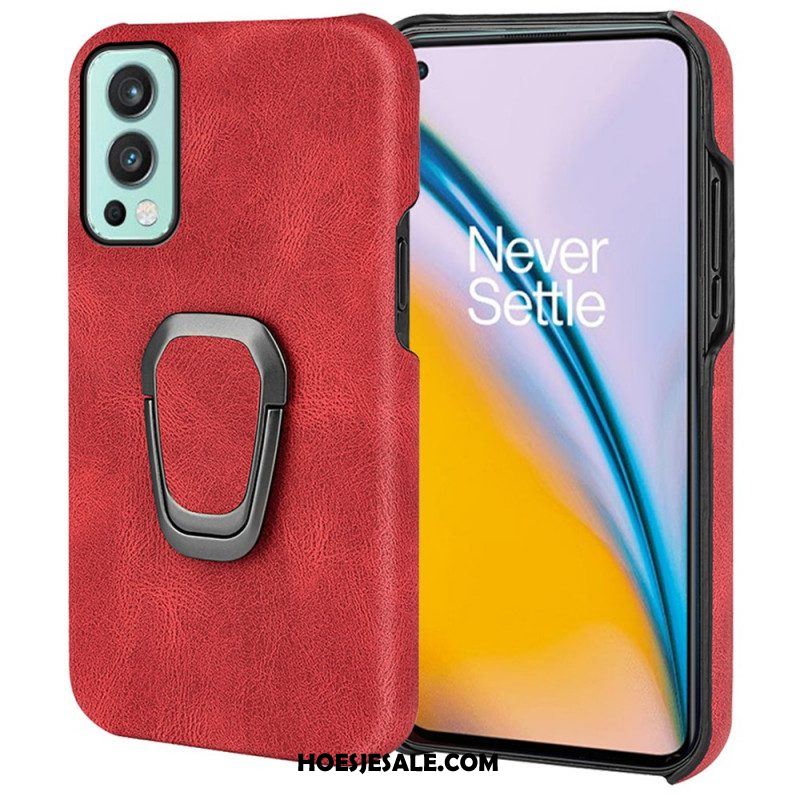 Telefoonhoesje voor OnePlus Nord 2 5G Leather Effect Ring-ondersteuning Nieuwe Kleuren