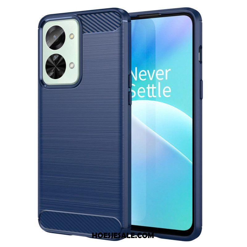 Telefoonhoesje voor OnePlus Nord 2T 5G Koolstofarm Geborsteld