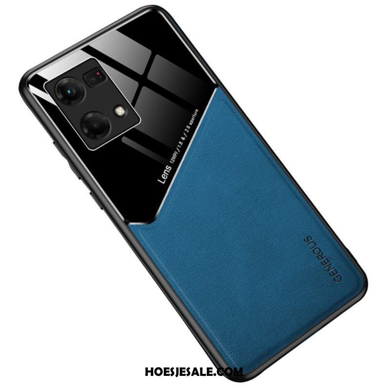 Telefoonhoesje voor Oppo Reno 7 Premium Kunstleer